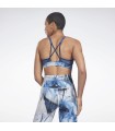 Lux Strappy Sports Bra Liquid Abyss Print